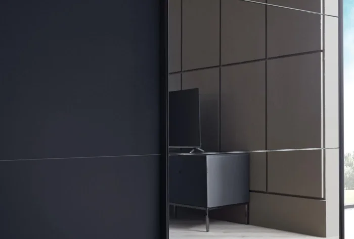 Legato Гардероб с раздвижными дверями (240 см, черный)